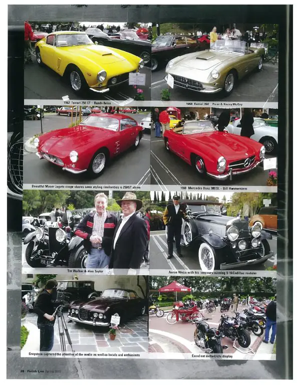 A collage of photos with cars and motorcycles.