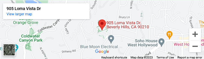 A map of the location of blue moon electrical.